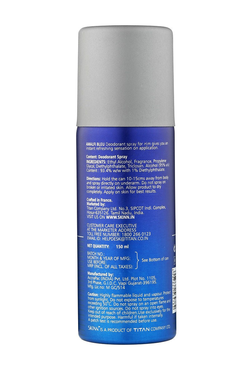 Skinn Deodorant Spray Amalfi Bleu For Men