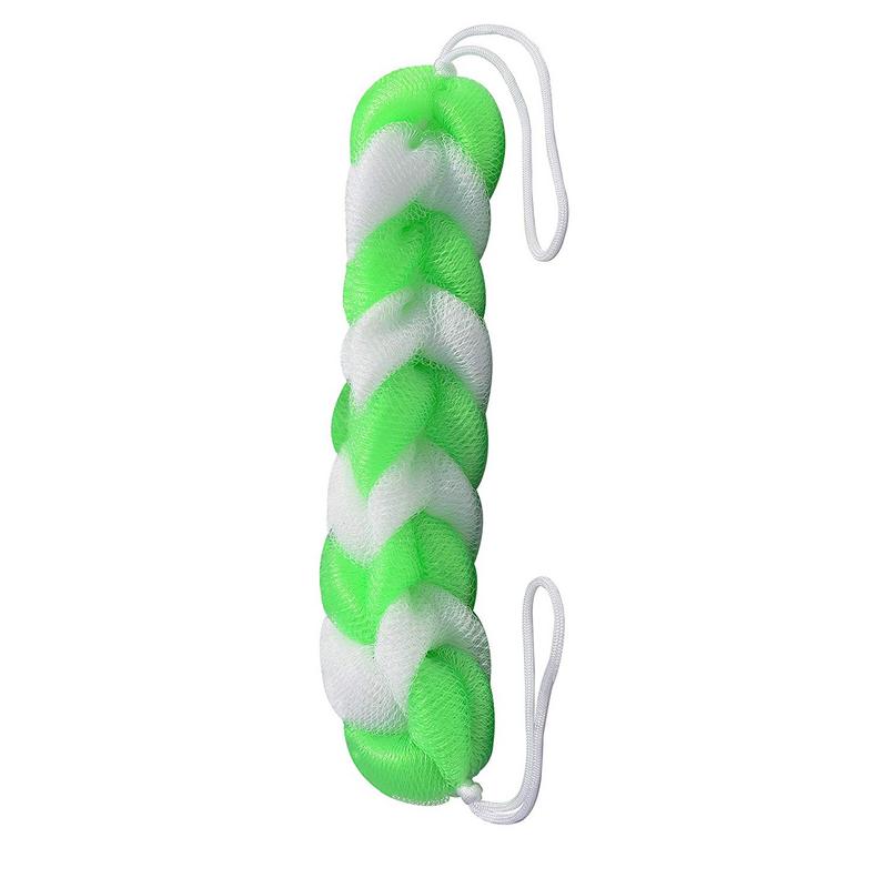 Shower Sponge 9 Knots Rope - Green & White