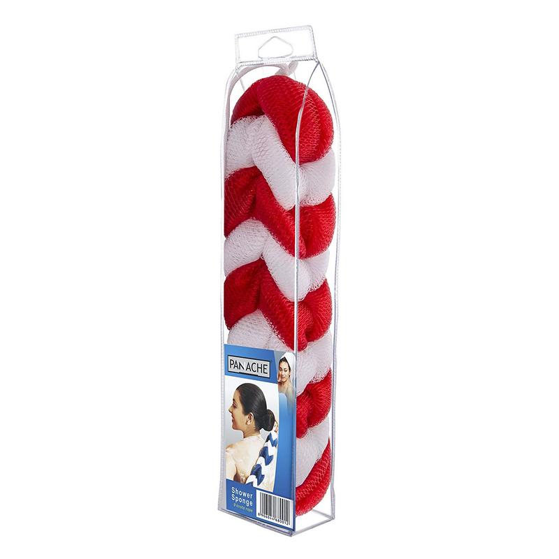 Shower Sponge 9 Knots Rope - Red & White