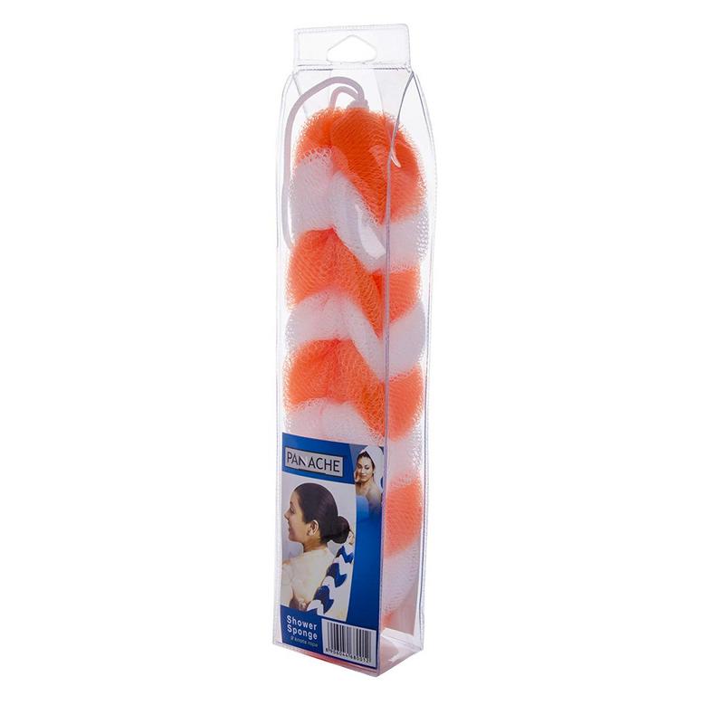 Shower Sponge 9 Knots Rope - Orange & White