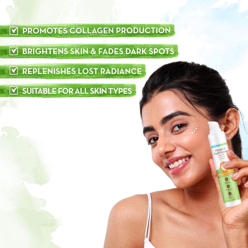 Vitamin C Night Cream For Women With Vitamin C & Gotu Kola For Skin Illumination
