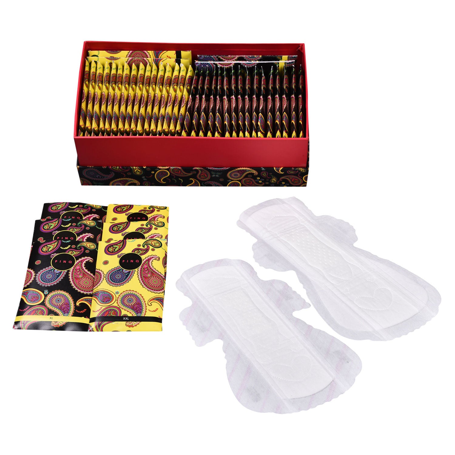 POLKA Bulk Me Box Sanitary Pads (XL & XXL) Heavy Flow Night Rash Free Wider Back