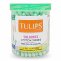 Cotton Ear Buds (100 Stciks In A Jar) Made With White Paper Stick In Multi Color Pack